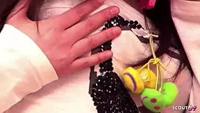 Overwhelmed by Desire, Petite Japanese Step-Sister Gives First Blowjob After Masturbation.