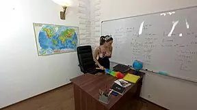 i trailed the cleaning lady after class for a sneaky taboo encounter