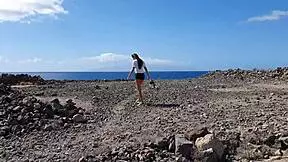 Public Pissing Teen 18+ Gives Risky Blowjob On Camping To Her Boyfriend