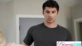 britt blair lures stepbro into quivering pussy trap with handjob and cum 😈