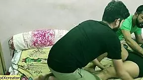 Watch the bhabhi sister suck the innocent boy in this threesome.