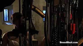 Bound Lesbian Slave Punished in Garage! Whipping and Domination!