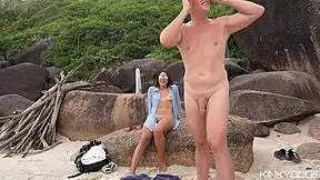 Latina Brunette Meets Stranger At Beach, Gets Her Big Ass Licked And Fucked Hard.