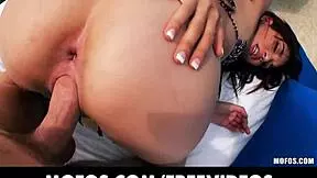 sun bathing beauty teases by sliding her bikini bottoms aside for a sneaky peek