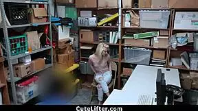 Perky teen takes officer's load as punishment in office