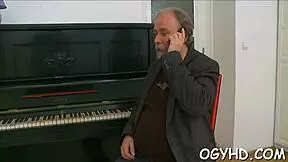 The Perverted J Gal With Small Tits Enjoys Sucking An Old Boner Before Getting Her Pussy Fucked Hard.