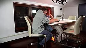 She skips lessons to deepthroat and moan for facial