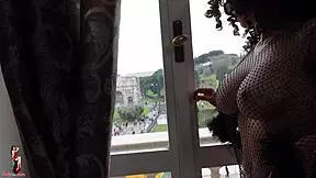 I perform double anal fisting on lady ana's big ass in the colosseum