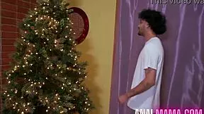 Is Natasha Nice ready for a merry anal Christmas with Rico?