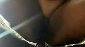 i watch big ass ebony bounce on big black cock, creampie inside