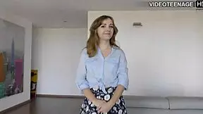 Shy 18-Year-Old European Girl Tries Her First Porno Audition with Nerves