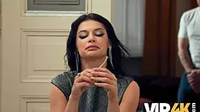 vip4k sexy brunette sucks old cock after hearing the whistle.