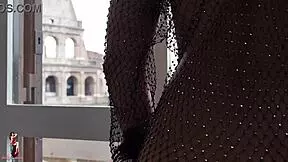 I perform double anal fisting on lady ana's big ass in the colosseum