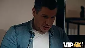 vip4k sexy brunette sucks old cock after hearing the whistle.