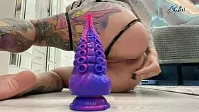 Latina teen maid fucks owner's doll in cowgirl, assfucking and squirting