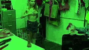 cute teen caught shoplifting, deals with mall cop