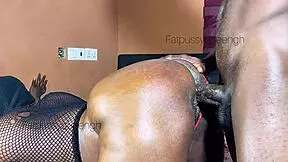 i can’t believe my ebony lesbian friend took on two african monster cocks till she squirted!