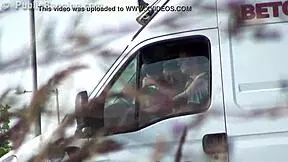 wow, unreal teen 18+ threesome banging pretty girl in public spot