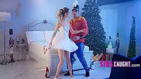 18yo ballerina casually rides step bro in sexy dress.