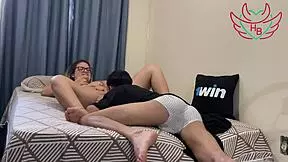 Blonde Slut Seduces Maid's Son While Husband Works!