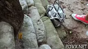 Sasha Hall's Shaved Pussy Gets Rough Fucking In POV