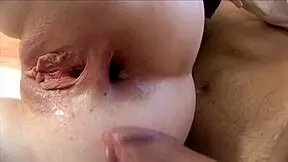 Blonde Teen Rides And Licks In Fishnets