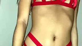 Petite Girl With Big Ass Sucks Dildo And Cums