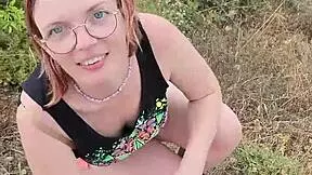 Petite Amateur Gives Blowjob Outdoors in Cyprus Nature During Trip.