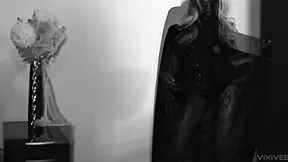 The horny witch fucks herself with a cane teaser