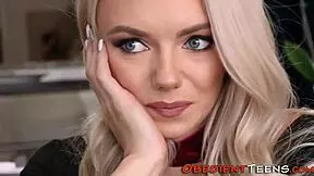 Blonde Teen Dominated And Bound For Rough Fucking And Deepthroat.