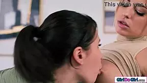 Secretary Licked And Strapon Fucked By Dominant Lesbian Boss