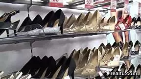 I was teased by this flawless Czech teen in hypermarket for POV action