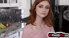 Does bumped stepbro get comfort from redhead stepsister scarlet skies blowjob?