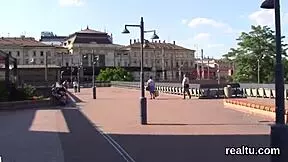 I was teased by this flawless Czech teen in hypermarket for POV action