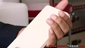 Blonde Teen Dominated And Bound For Rough Fucking And Deepthroat.