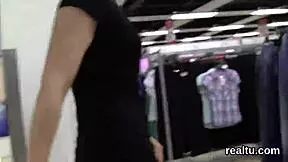 I was teased by this flawless Czech teen in hypermarket for POV action