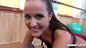 Gym fuck babe adriana brill wants to work your dick until you cum in pov