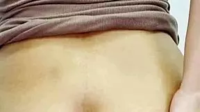 I love putting my curvy young girlfriend on all fours to watch her fat ass shake during rough first-time fucking in underwear.