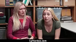 store associate observes teen 18+ and her stepmom stealing from the store - lyftersex