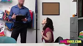 bad teen gets what she deserves in hidden cam shop spying