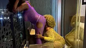 Watch Two Horny Lesbian Teens Finger Pussy On Balcony Till Squirt