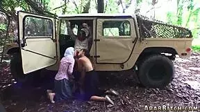 Muslim Babe Sucks Penis In Army Uniform