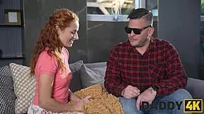 DADDY4K SLUTTY REDHEAD BECOMES SEX MASTER FOR BLIND STRANGER CHEATING ON BF