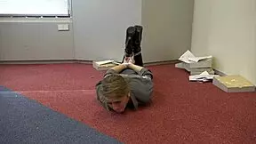 teen violet haze bound in bondage as real estate agent