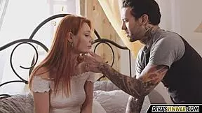 Is The Cute Redhead Stepsister Giving A Blowjob?