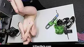 Officer catches teen stealing vibrator and fucks her in garage! 😏