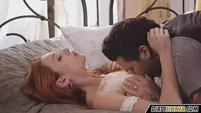 Is The Cute Redhead Stepsister Giving A Blowjob?