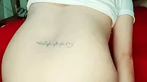 Petite latina slides dildo deep into her wet vagina