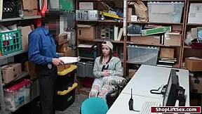 Oh No! Teen Shoplifter Gets Fucked Hard On The Officer's Desk!