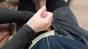 Young Student Jerks Off Classmate's Cock Right During Lecture At Desk